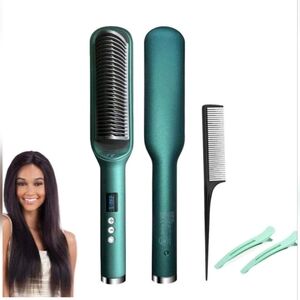 Professional Green Hair Straightener Brush